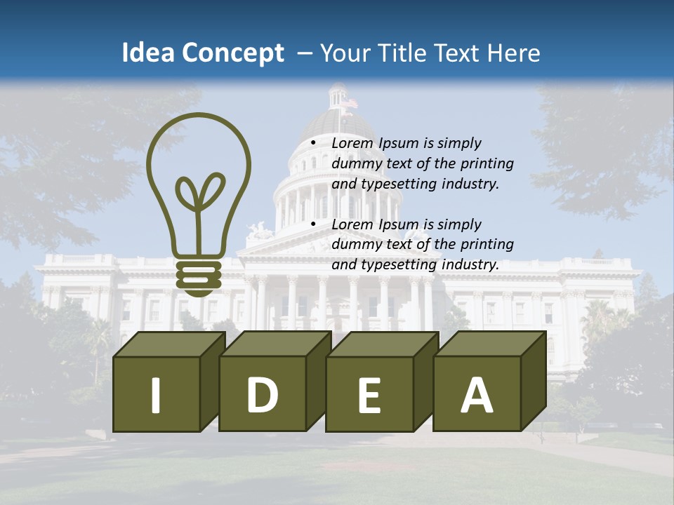 Poll Legislature Capitol PowerPoint Template