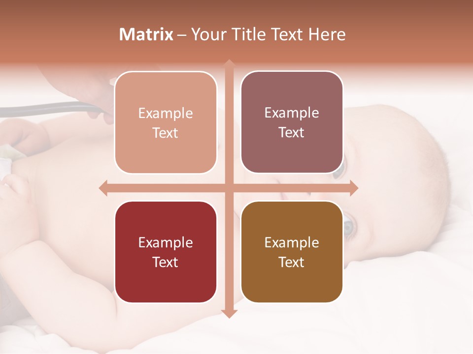 A Baby Being Examined By A Doctor With A Stethoscope PowerPoint Template
