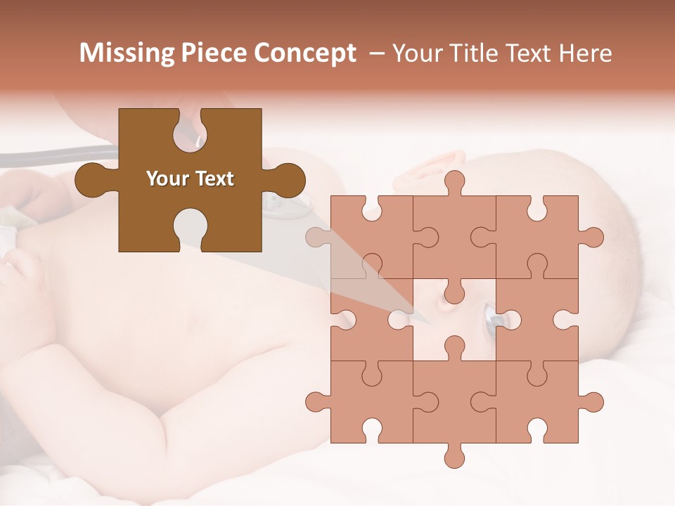 A Baby Being Examined By A Doctor With A Stethoscope PowerPoint Template