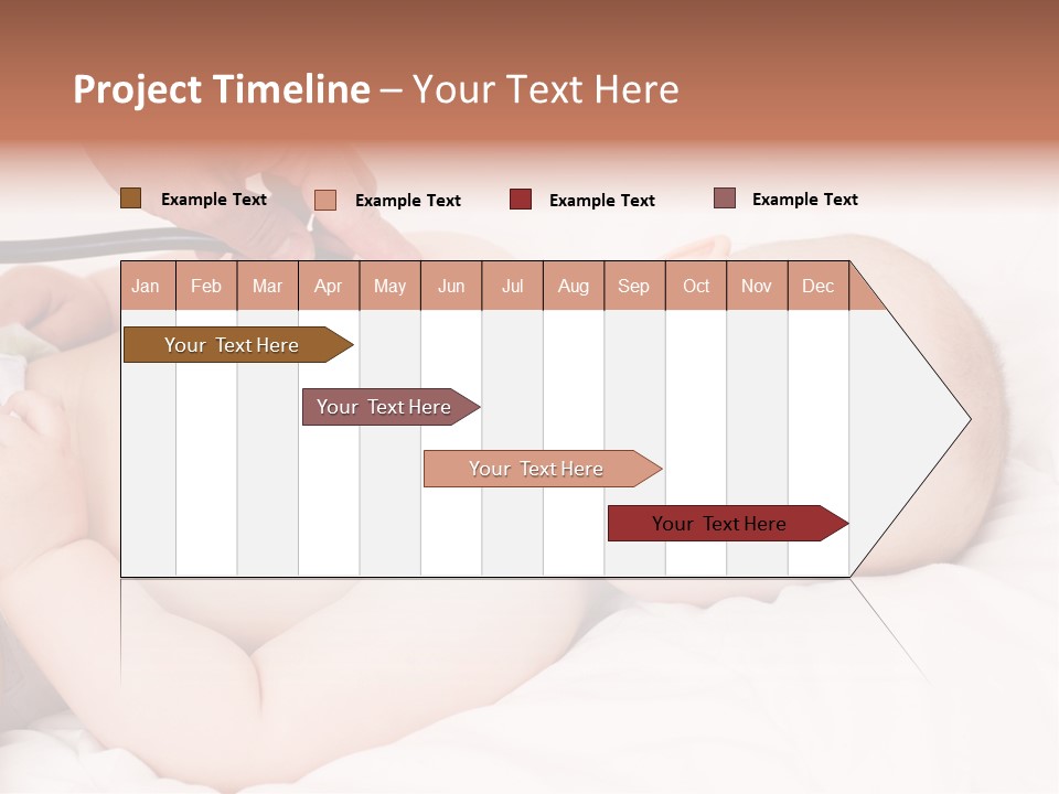 A Baby Being Examined By A Doctor With A Stethoscope PowerPoint Template