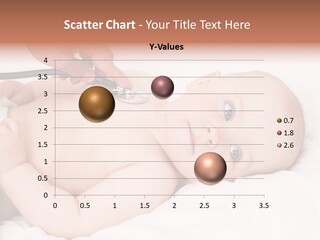 A Baby Being Examined By A Doctor With A Stethoscope PowerPoint Template