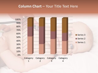 A Baby Being Examined By A Doctor With A Stethoscope PowerPoint Template