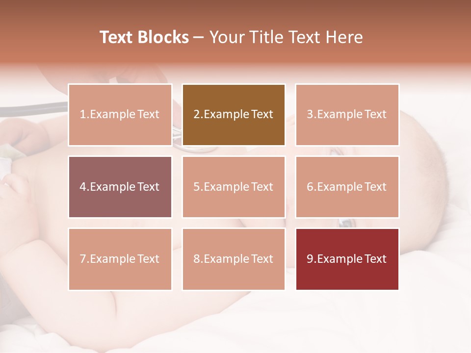 A Baby Being Examined By A Doctor With A Stethoscope PowerPoint Template