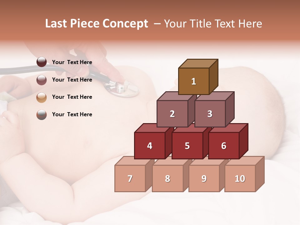A Baby Being Examined By A Doctor With A Stethoscope PowerPoint Template
