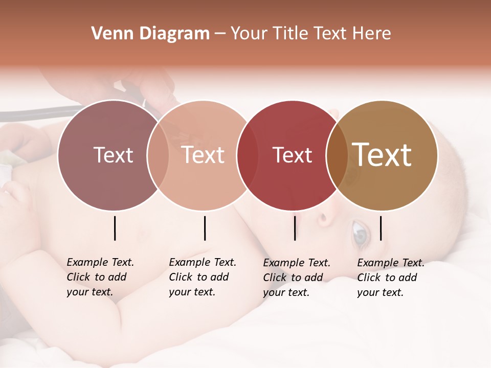 A Baby Being Examined By A Doctor With A Stethoscope PowerPoint Template