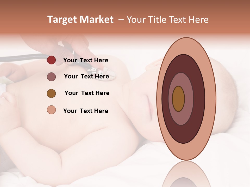 A Baby Being Examined By A Doctor With A Stethoscope PowerPoint Template