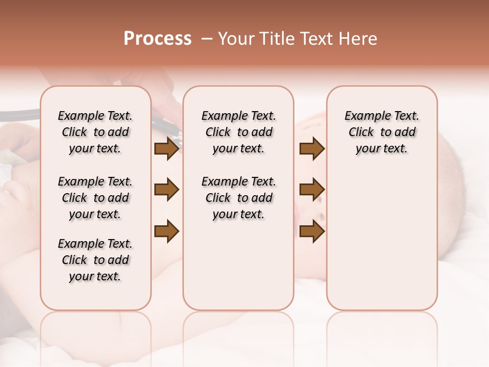 A Baby Being Examined By A Doctor With A Stethoscope PowerPoint Template