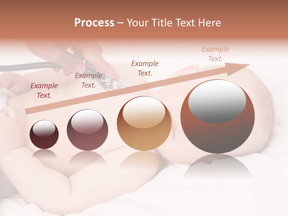A Baby Being Examined By A Doctor With A Stethoscope PowerPoint Template