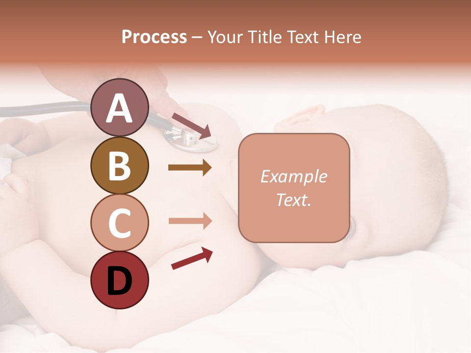 A Baby Being Examined By A Doctor With A Stethoscope PowerPoint Template