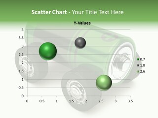 A Green Battery On Wheels With A White Background PowerPoint Template