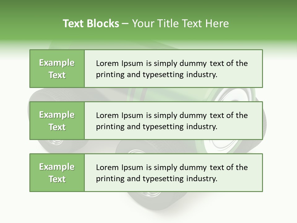 A Green Battery On Wheels With A White Background PowerPoint Template