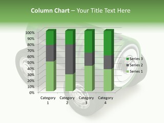 A Green Battery On Wheels With A White Background PowerPoint Template