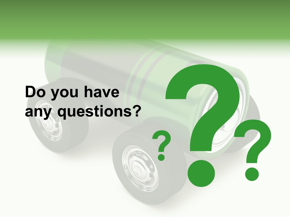 A Green Battery On Wheels With A White Background PowerPoint Template