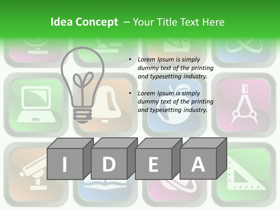 Computer Illustration Physics PowerPoint Template