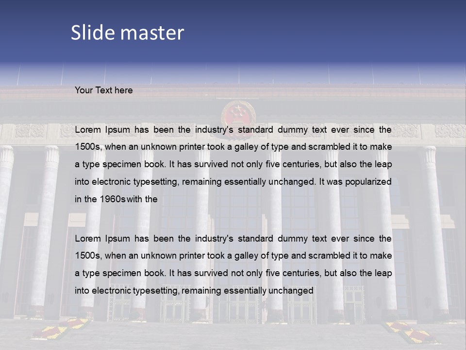 China Culture Tiananmen PowerPoint Template