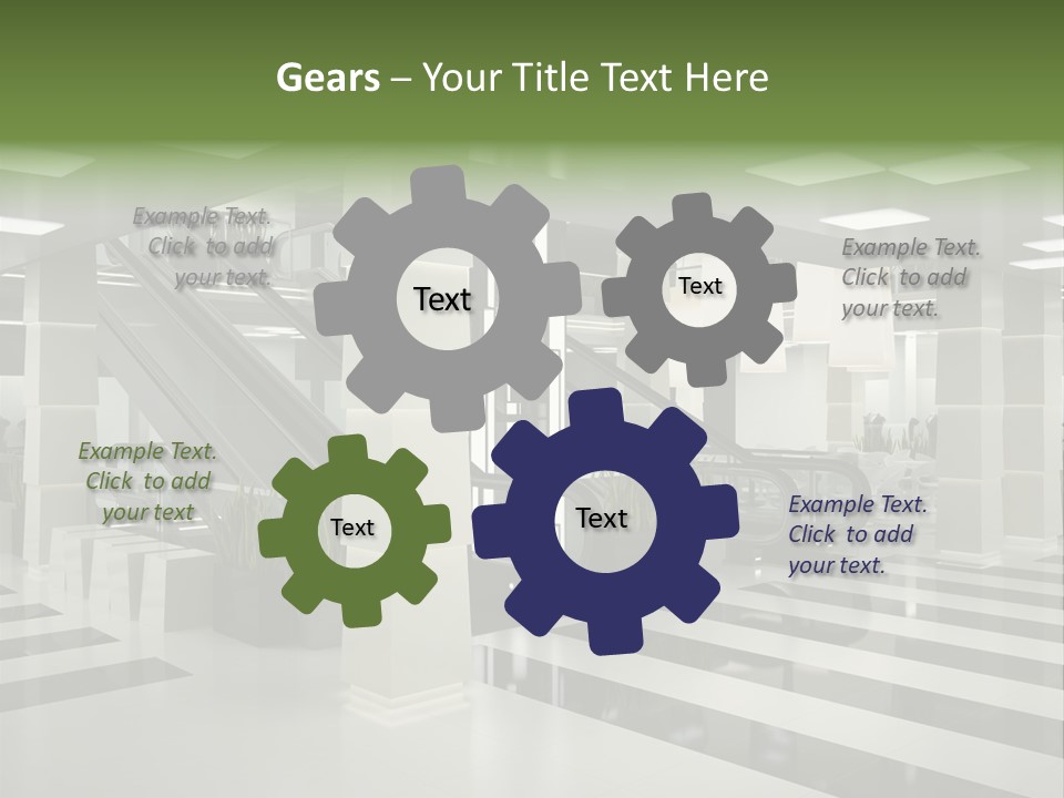 Display Window Escalator PowerPoint Template