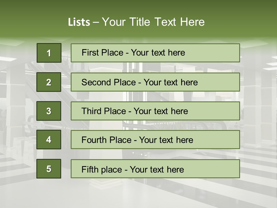 Display Window Escalator PowerPoint Template