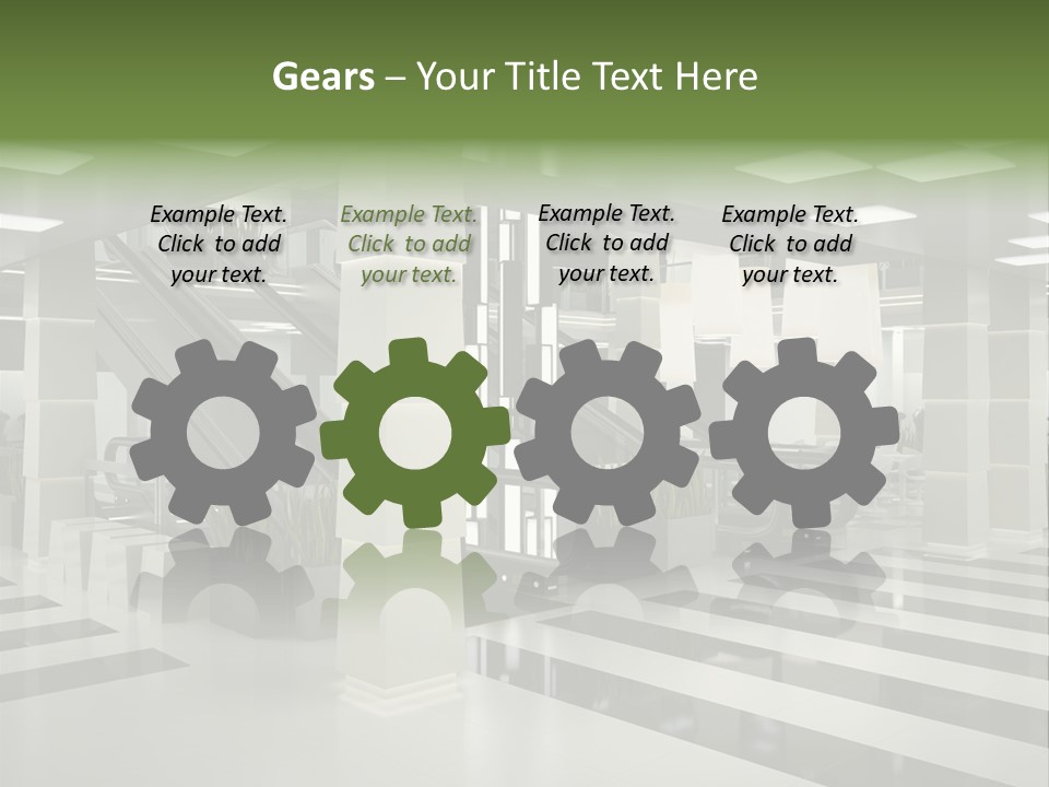 Display Window Escalator PowerPoint Template