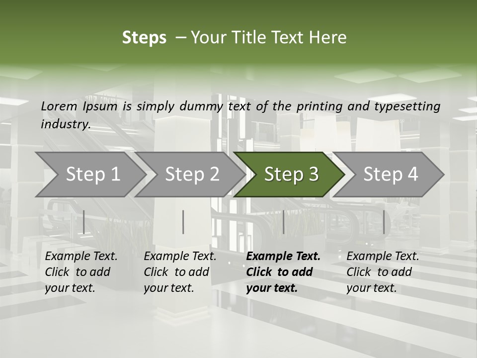 Display Window Escalator PowerPoint Template