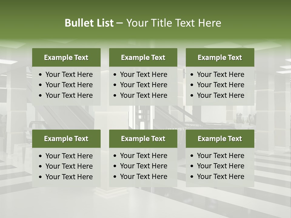 Display Window Escalator PowerPoint Template