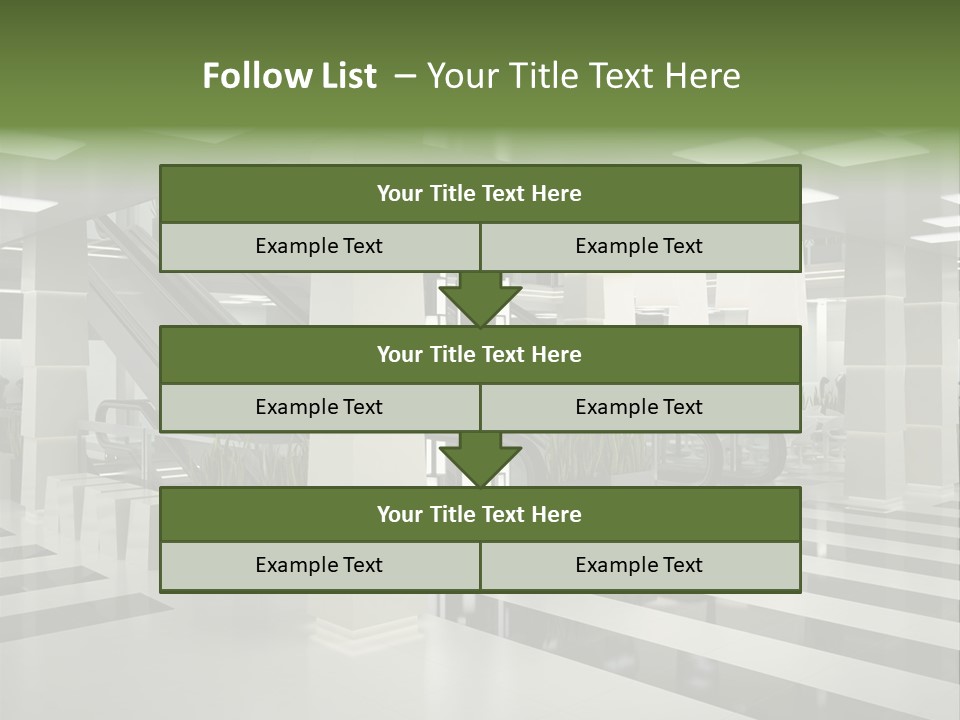 Display Window Escalator PowerPoint Template