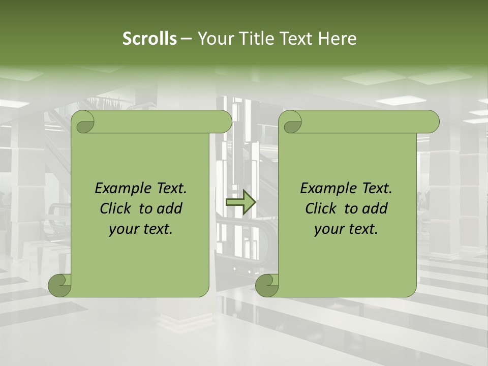 Display Window Escalator PowerPoint Template