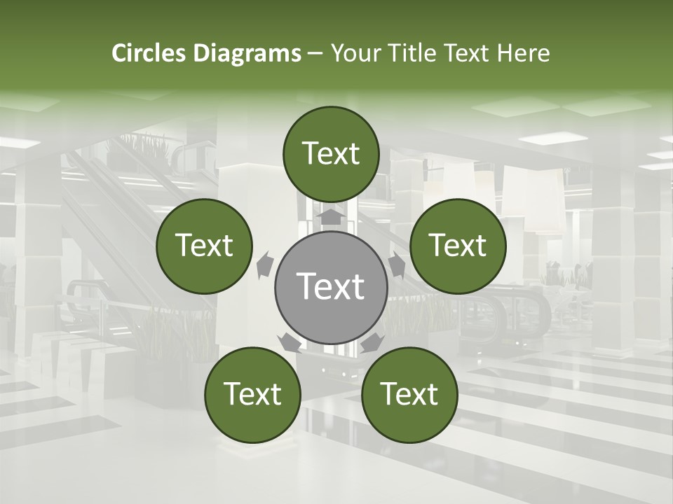 Display Window Escalator PowerPoint Template