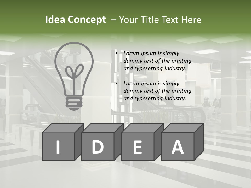 Display Window Escalator PowerPoint Template