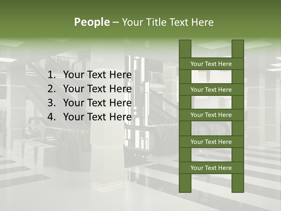 Display Window Escalator PowerPoint Template