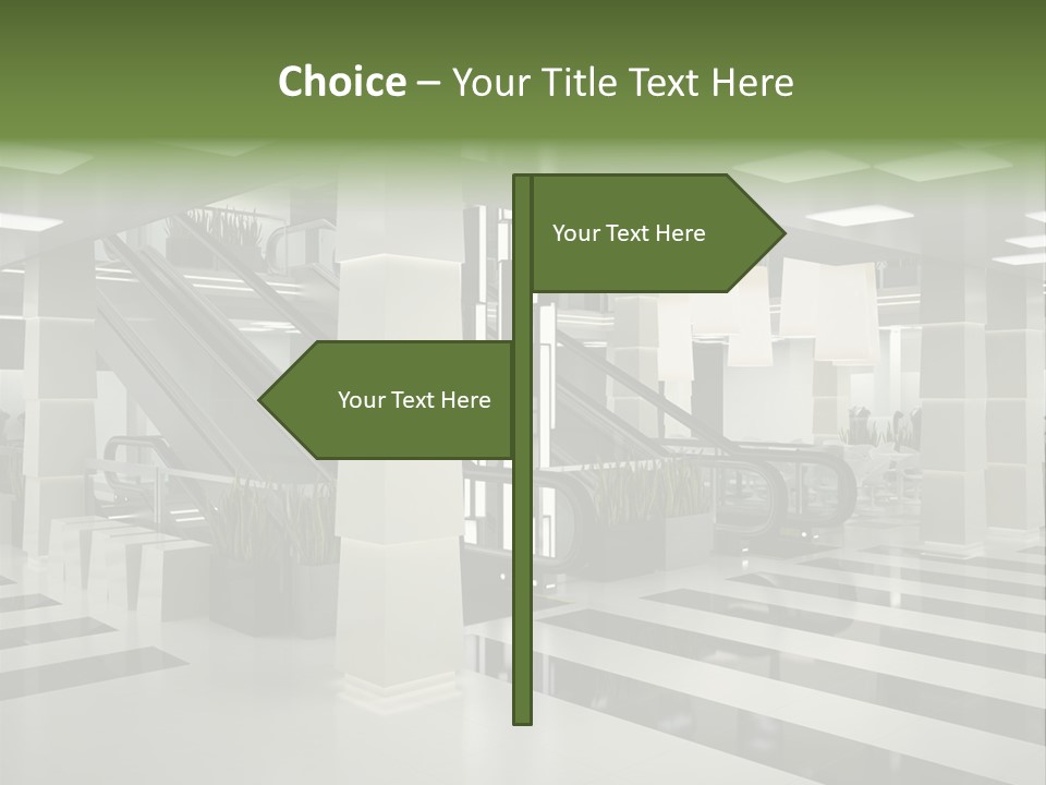 Display Window Escalator PowerPoint Template