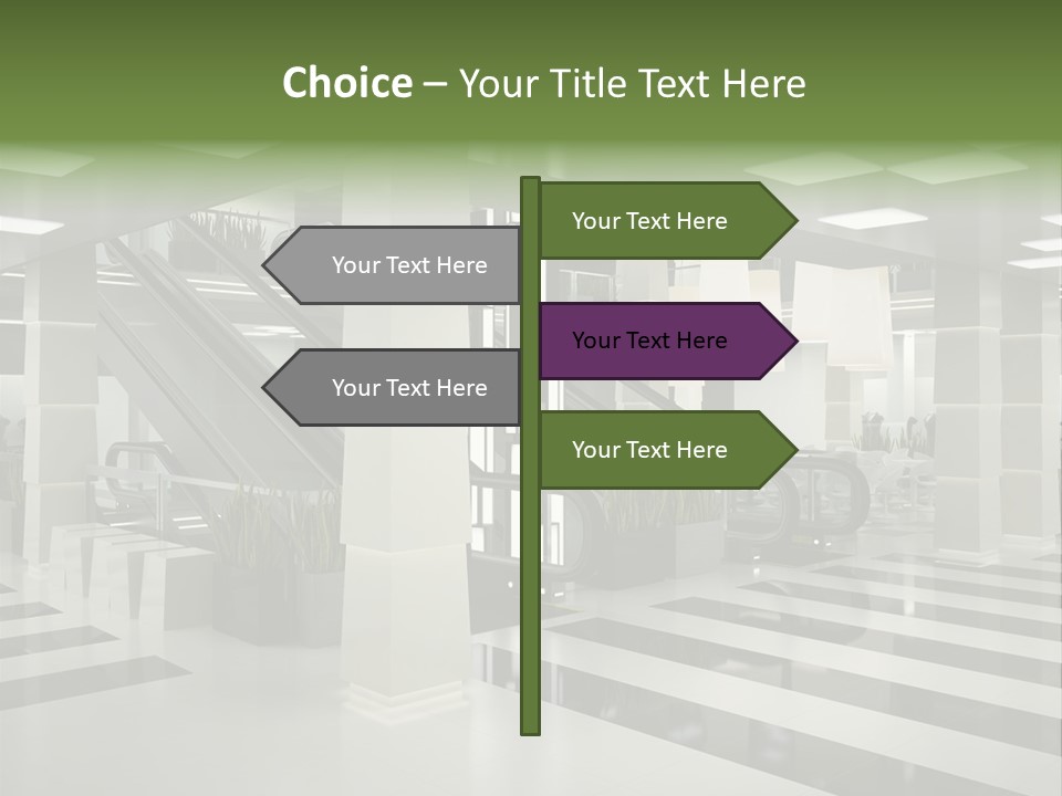 Display Window Escalator PowerPoint Template
