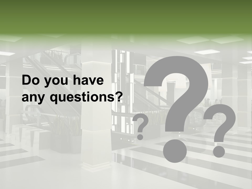 Display Window Escalator PowerPoint Template