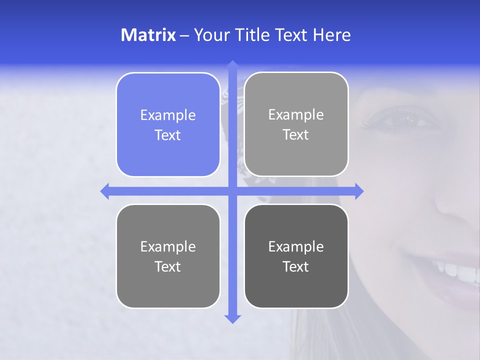 A Young Girl Wearing A Blue And White Hat PowerPoint Template