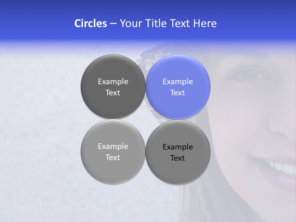 A Young Girl Wearing A Blue And White Hat PowerPoint Template