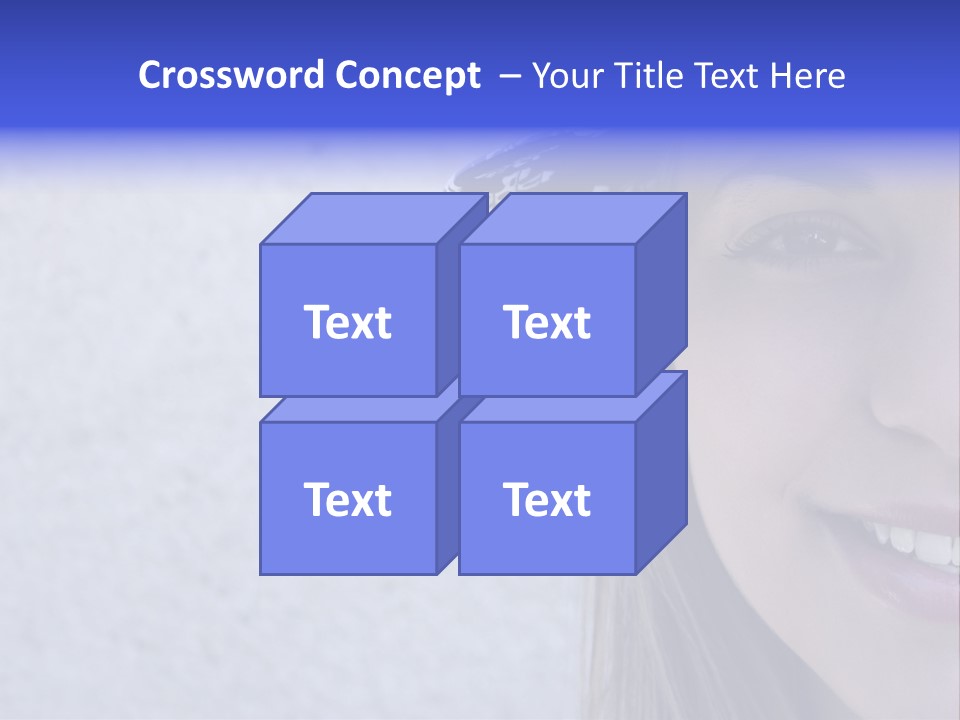 A Young Girl Wearing A Blue And White Hat PowerPoint Template