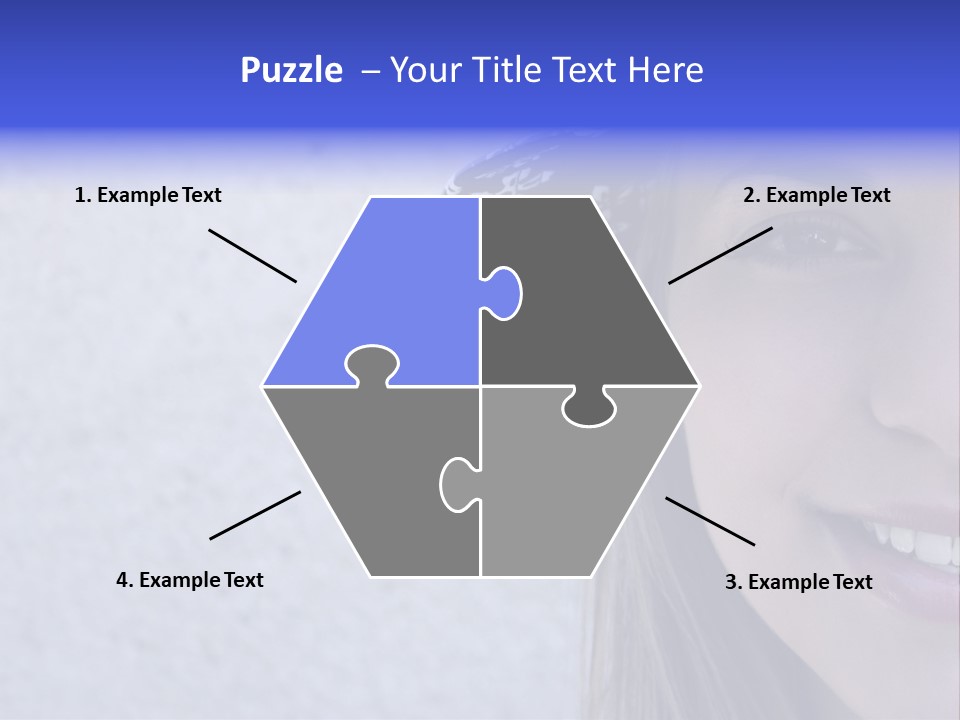 A Young Girl Wearing A Blue And White Hat PowerPoint Template