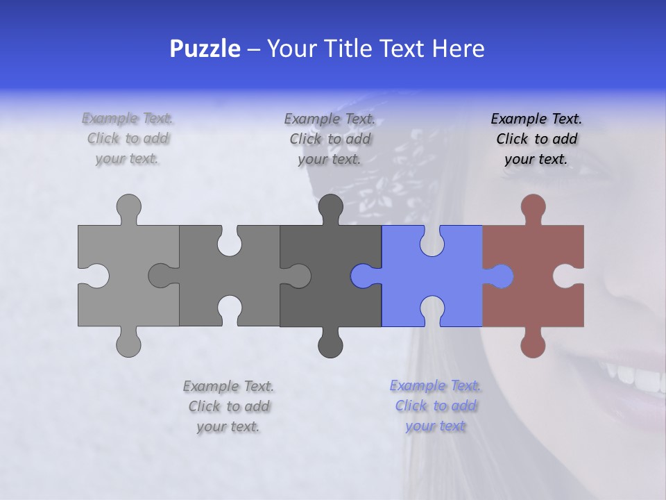 A Young Girl Wearing A Blue And White Hat PowerPoint Template