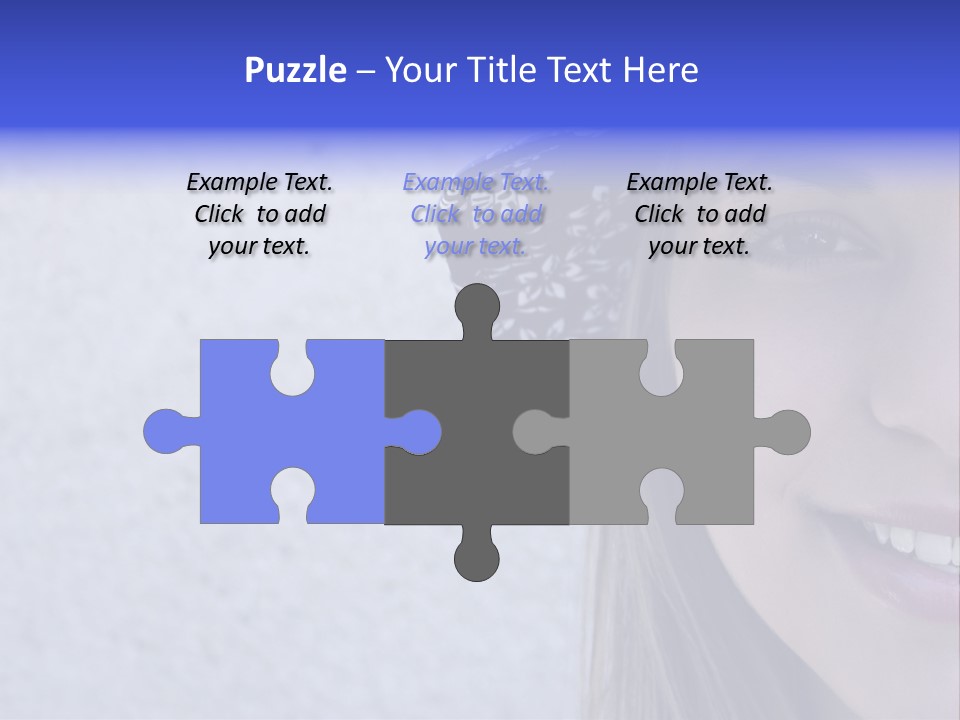 A Young Girl Wearing A Blue And White Hat PowerPoint Template