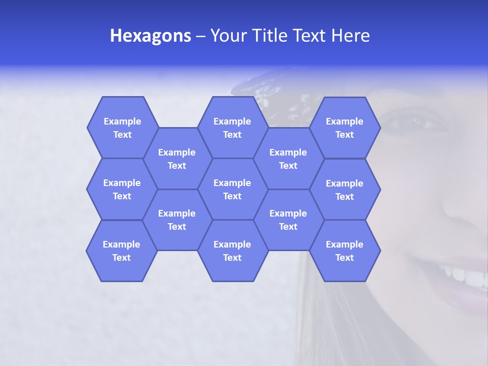 A Young Girl Wearing A Blue And White Hat PowerPoint Template