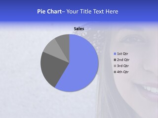 A Young Girl Wearing A Blue And White Hat PowerPoint Template