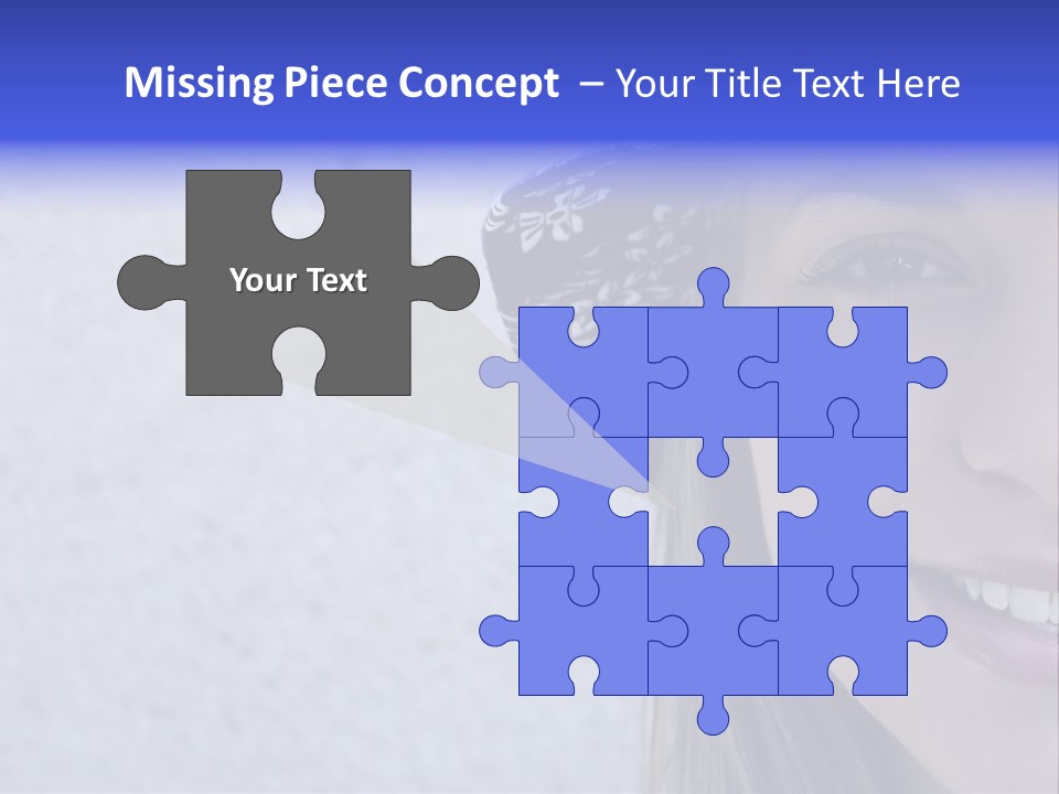 A Young Girl Wearing A Blue And White Hat PowerPoint Template