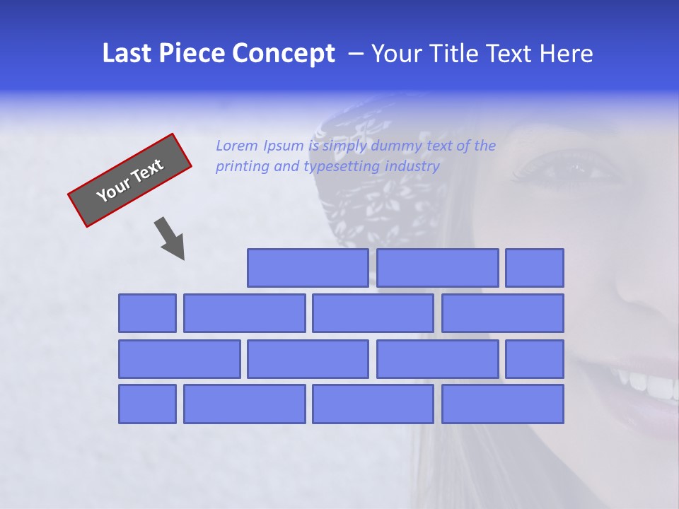 A Young Girl Wearing A Blue And White Hat PowerPoint Template