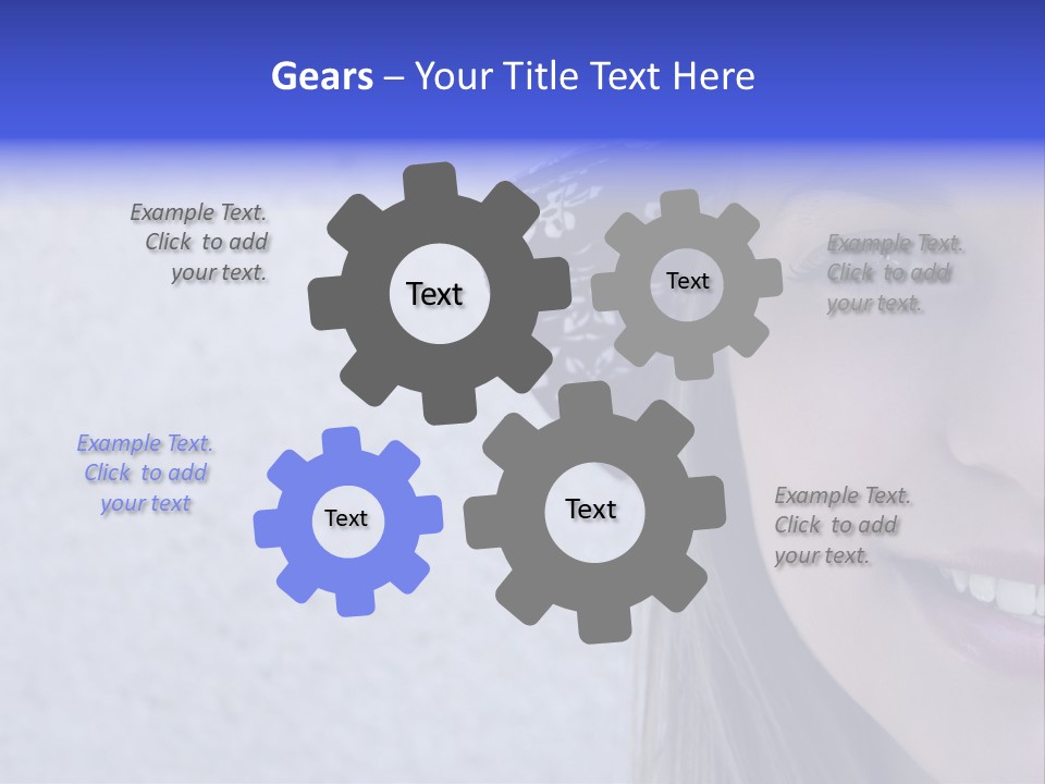 A Young Girl Wearing A Blue And White Hat PowerPoint Template