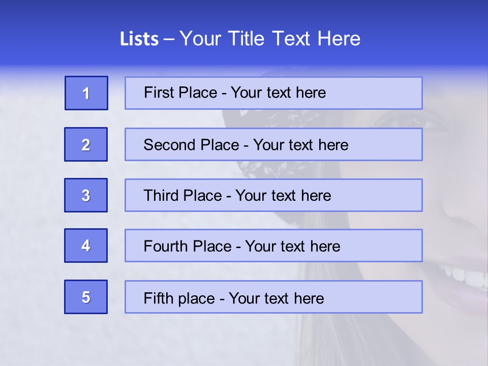 A Young Girl Wearing A Blue And White Hat PowerPoint Template