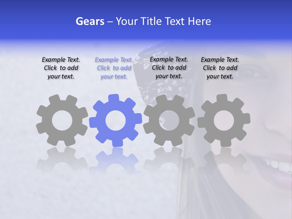 A Young Girl Wearing A Blue And White Hat PowerPoint Template