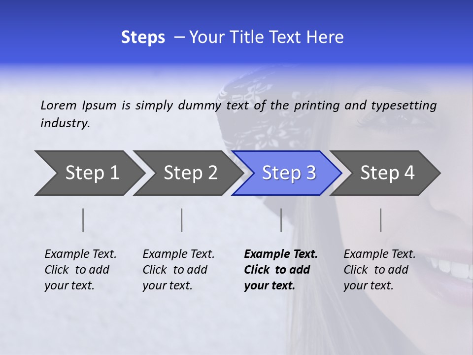 A Young Girl Wearing A Blue And White Hat PowerPoint Template