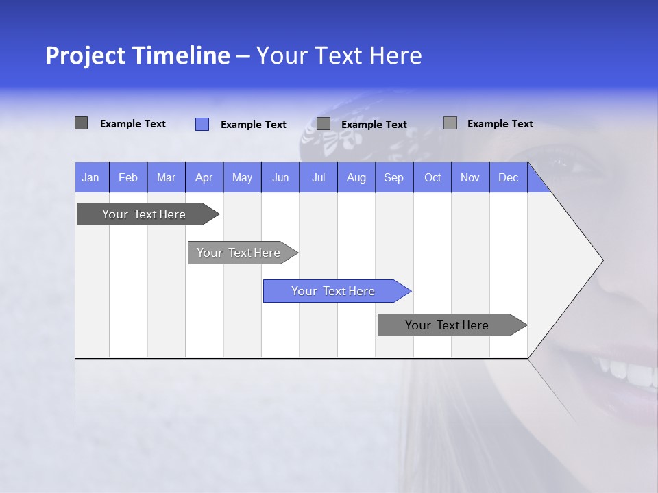 A Young Girl Wearing A Blue And White Hat PowerPoint Template