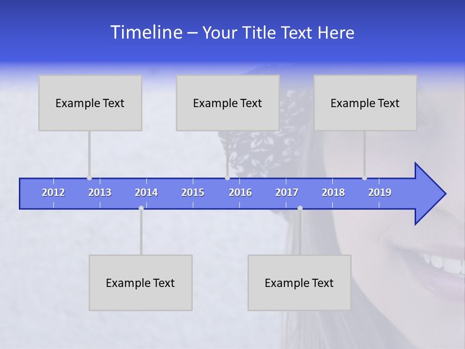 A Young Girl Wearing A Blue And White Hat PowerPoint Template