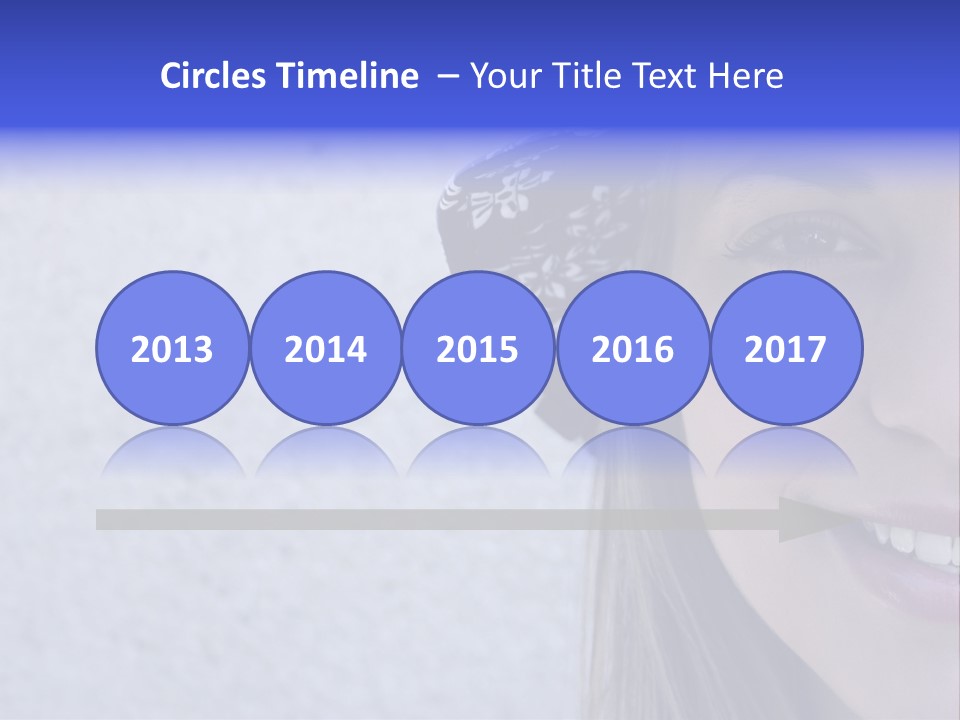 A Young Girl Wearing A Blue And White Hat PowerPoint Template