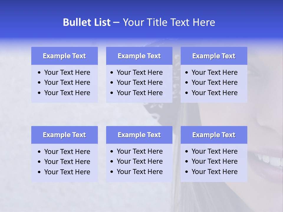 A Young Girl Wearing A Blue And White Hat PowerPoint Template